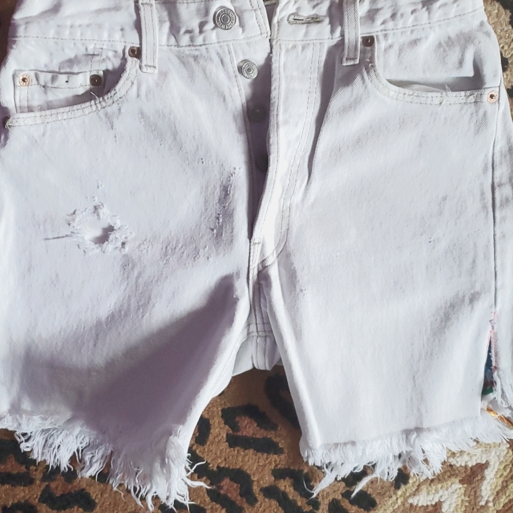 LEVI BUTTON UP CUT OFFS